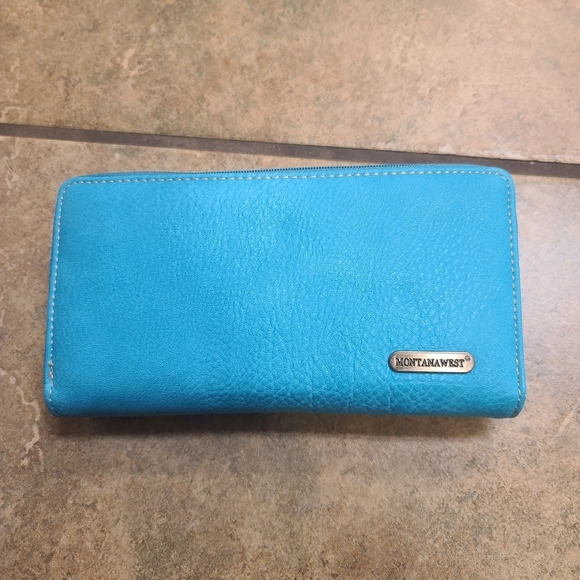 Montana West Concho Leather studded floral embroidered Wallet Western Boho NWT - Picture 10 of 12